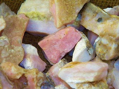 2000 Carat Lots Of Very High End Pink Opal Rough - Plus A Free Faceted Gemstone