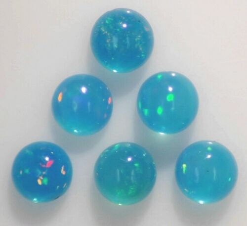 Paraiba Opal 4 Mm Round Cut Cab Neon Blue Color All Natural Sold Per Stone F-287