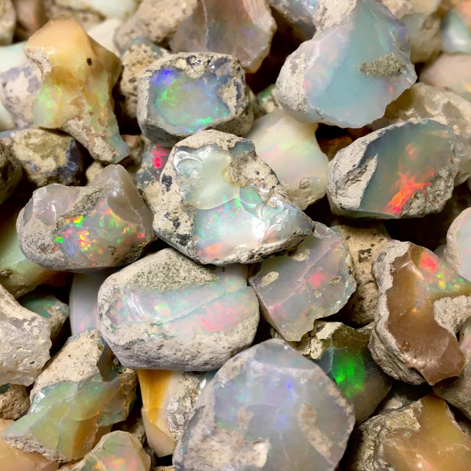 Natural Ethiopian Welo Opal Rough Bulk 10-40ct Large $3/gram+ Us Seller + Gift