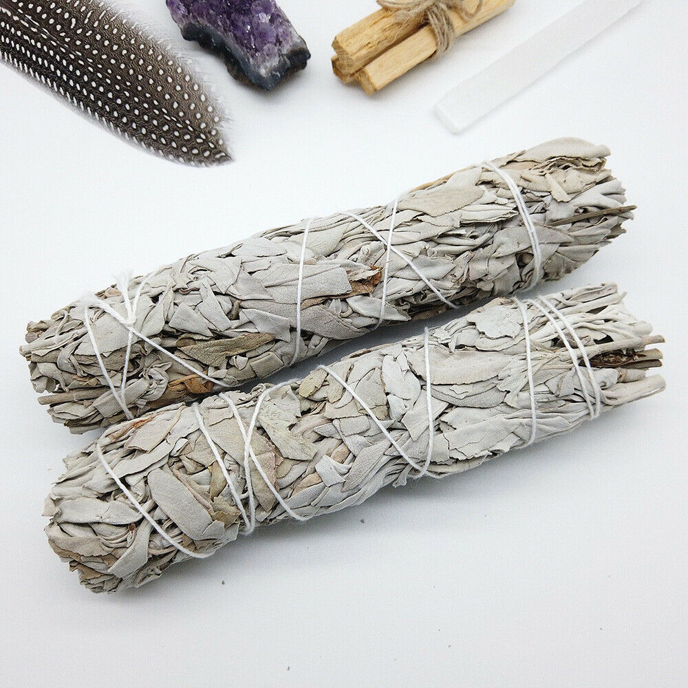 5" California White Sage Smudge Stick Wands House Cleansing Negativity Removal