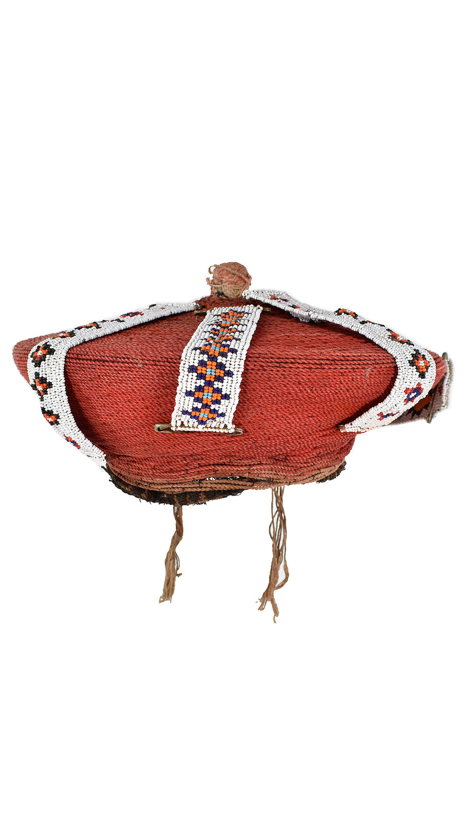 Zulu Isicholo Headdress Hat Married Woman Red African Art Collection