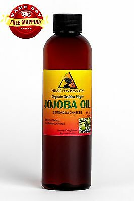 Jojoba Oil Golden Organic Carrier Unrefined Cold Pressed Raw Virgin Pure 4 Oz