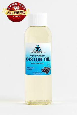 Castor Oil Organic Usp Grade Hexane Free Cold Pressed Premium Fresh Pure 2 Oz